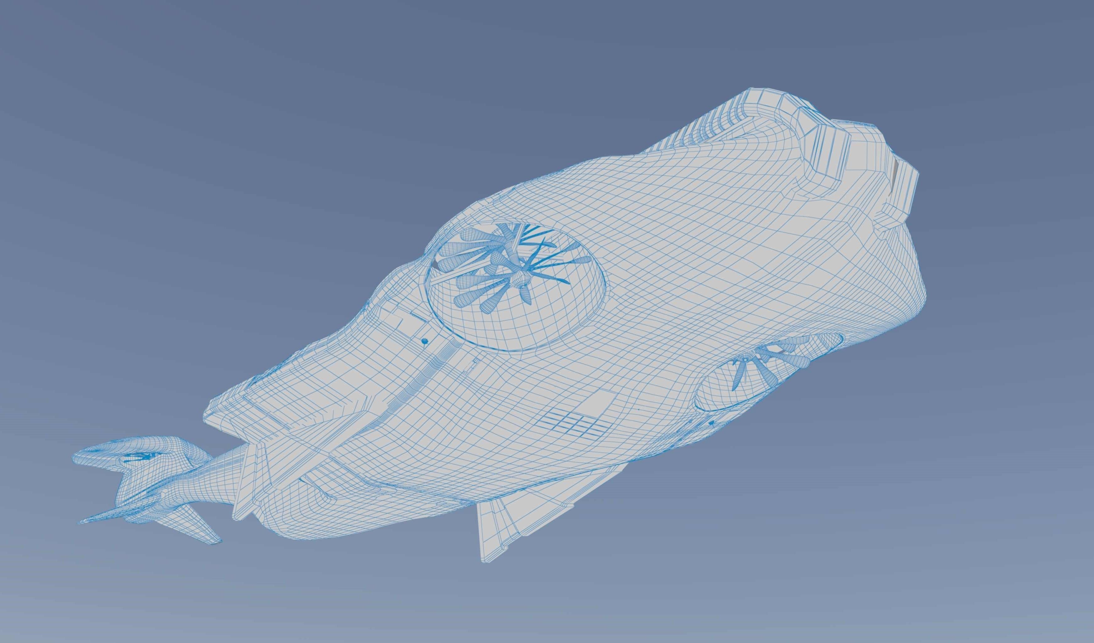 air landing 3D model_12