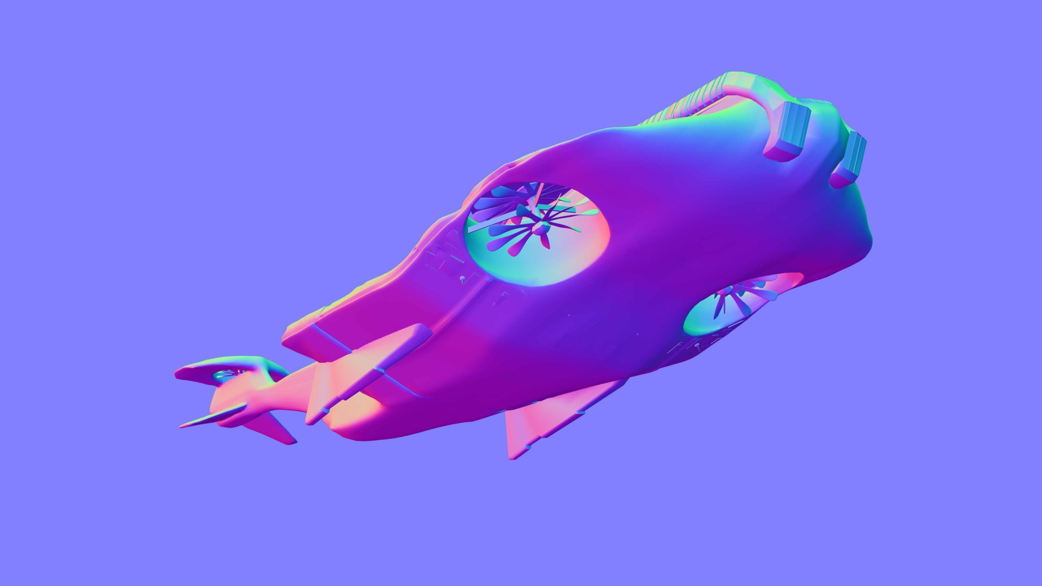 air landing 3D model_9