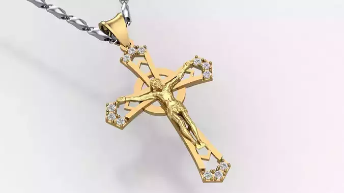 Cross Pendant jesus-D4
