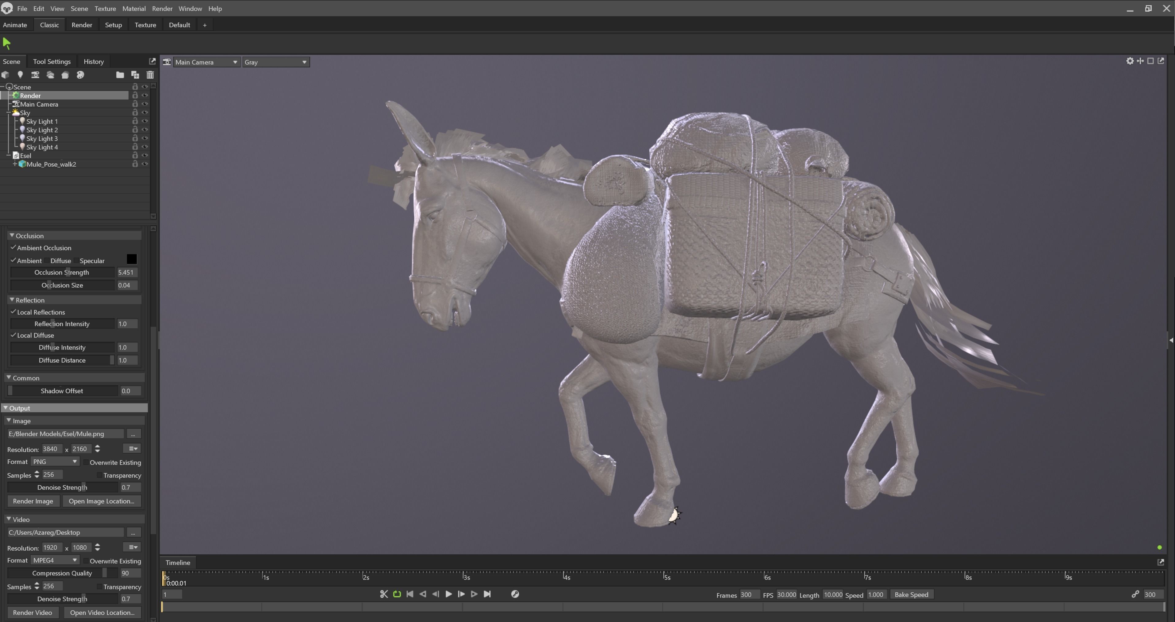 Mule  A Tale of Endurance and Adaptability Low-poly 3D model_6