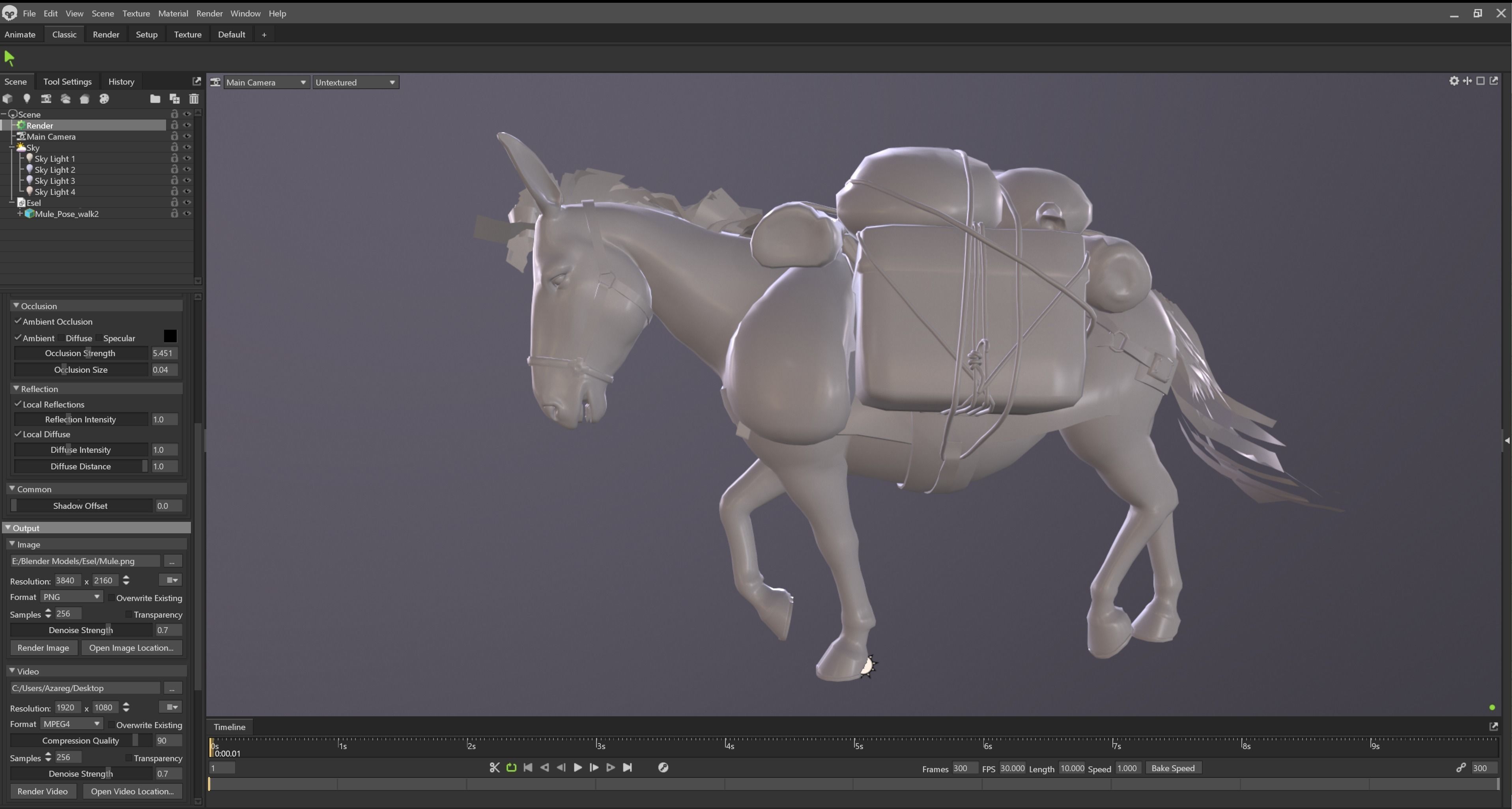 Mule  A Tale of Endurance and Adaptability Low-poly 3D model_4