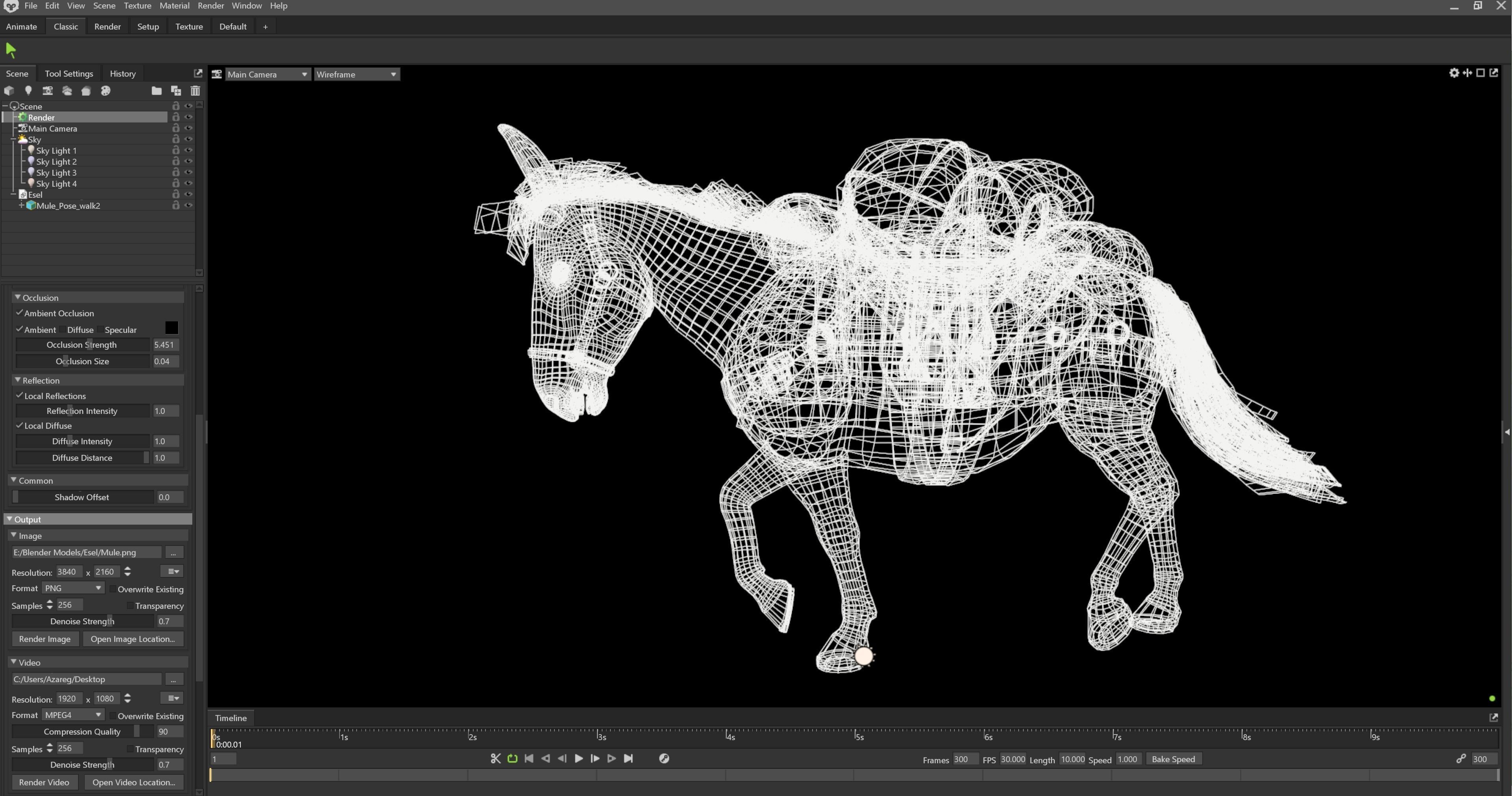 Mule  A Tale of Endurance and Adaptability Low-poly 3D model_3