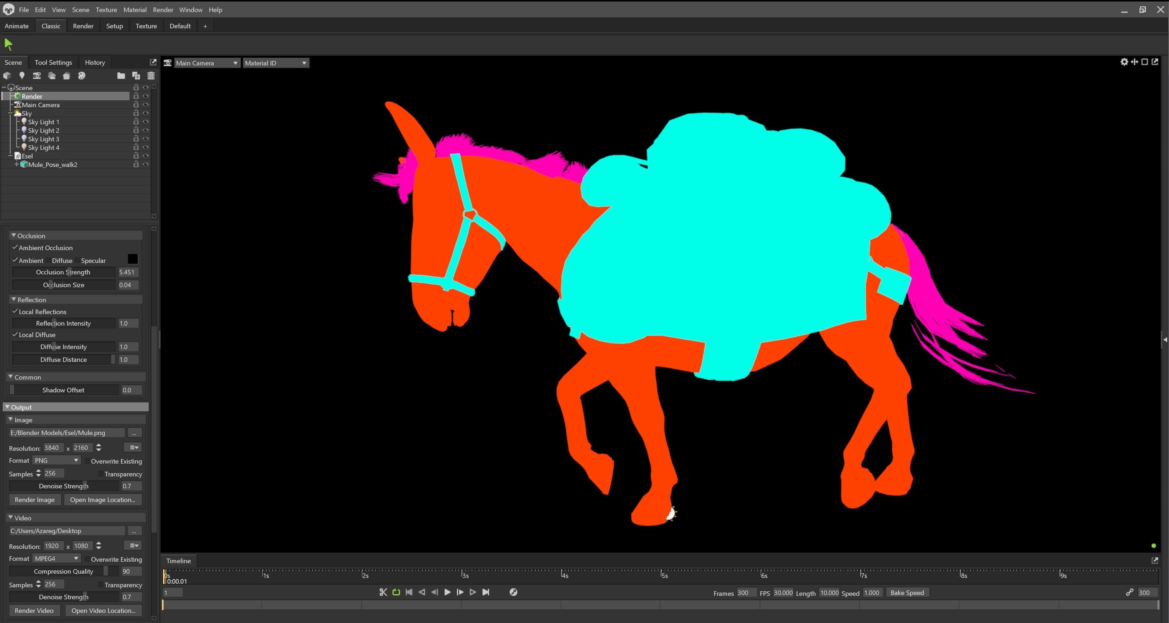 Mule  A Tale of Endurance and Adaptability Low-poly 3D model_5