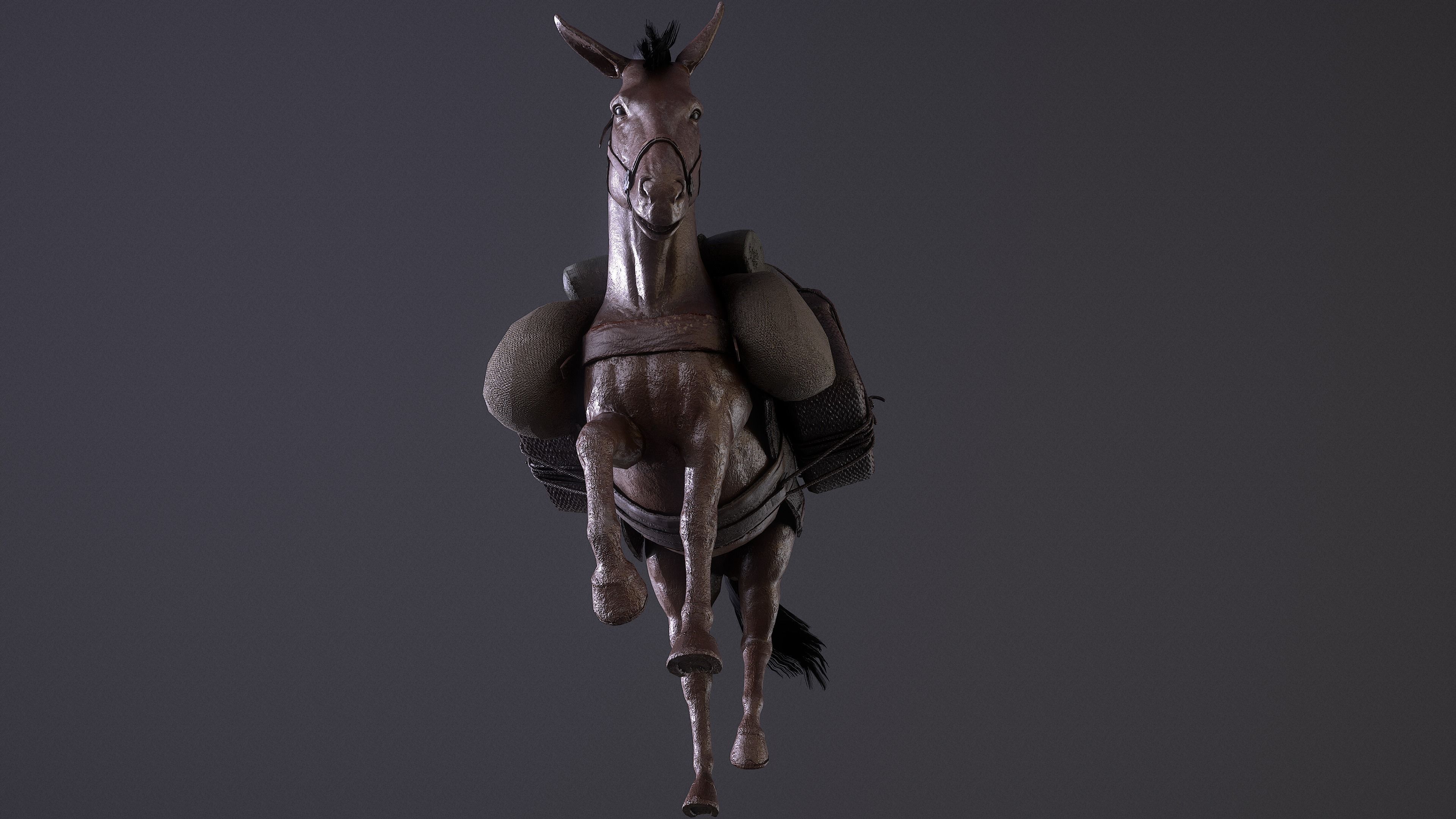 Mule  A Tale of Endurance and Adaptability Low-poly 3D model_10