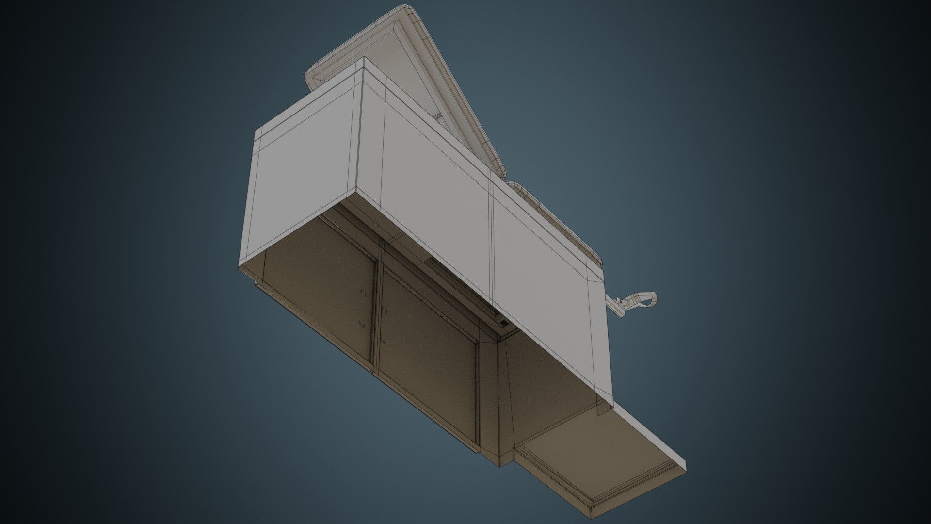 Exam Table 1A Low-poly 3D model_6