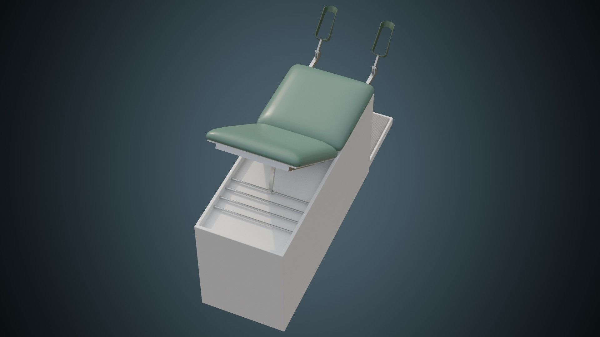 Exam Table 1A Low-poly 3D model_2