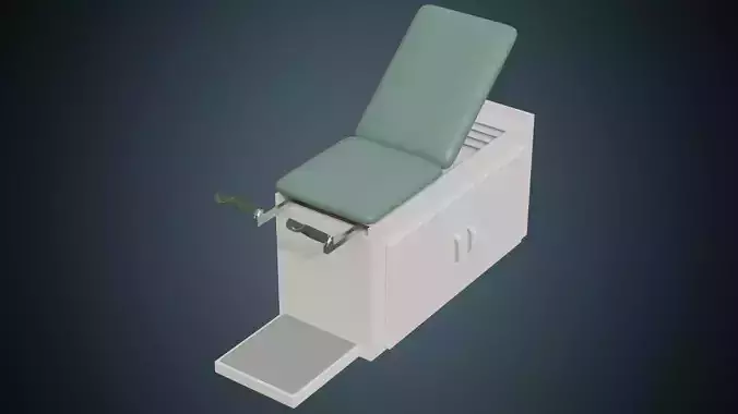Exam Table 1A Low-poly 3D model