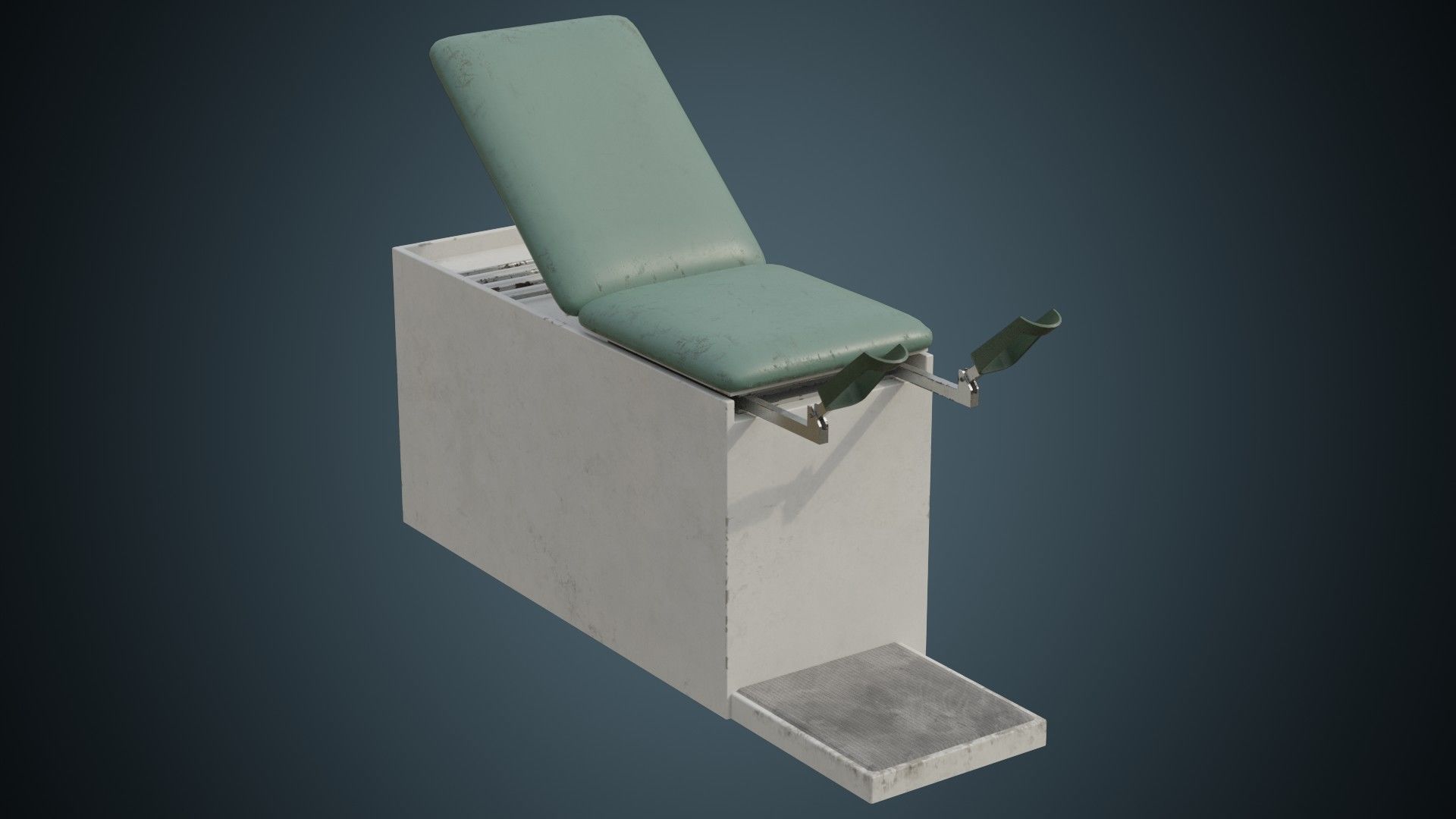 Exam Table 1B Low-poly 3D model_1