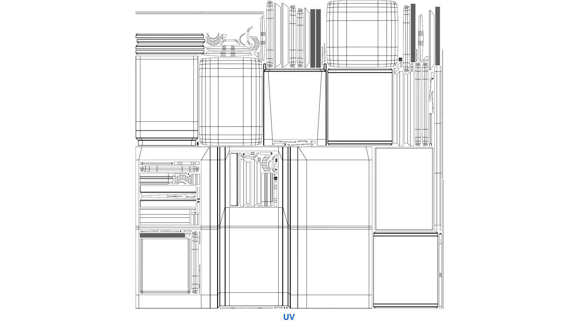 Exam Table 1B Low-poly 3D model_7