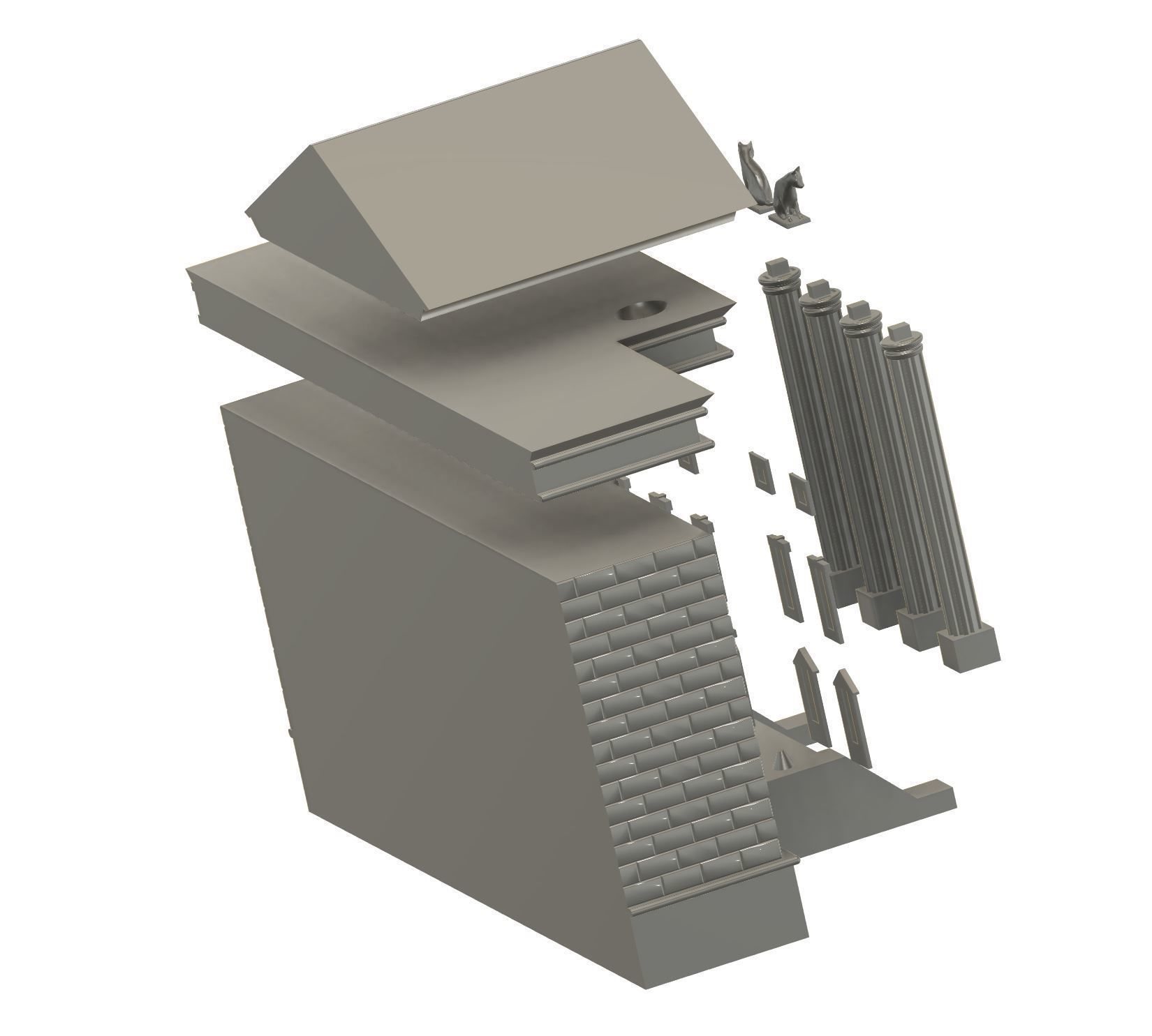 Hill Valley Town Hall Back to the future Movie Kit 3D print model_6