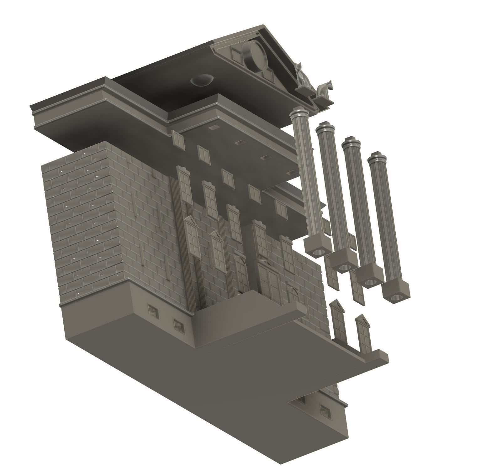 Hill Valley Town Hall Back to the future Movie Kit 3D print model_5