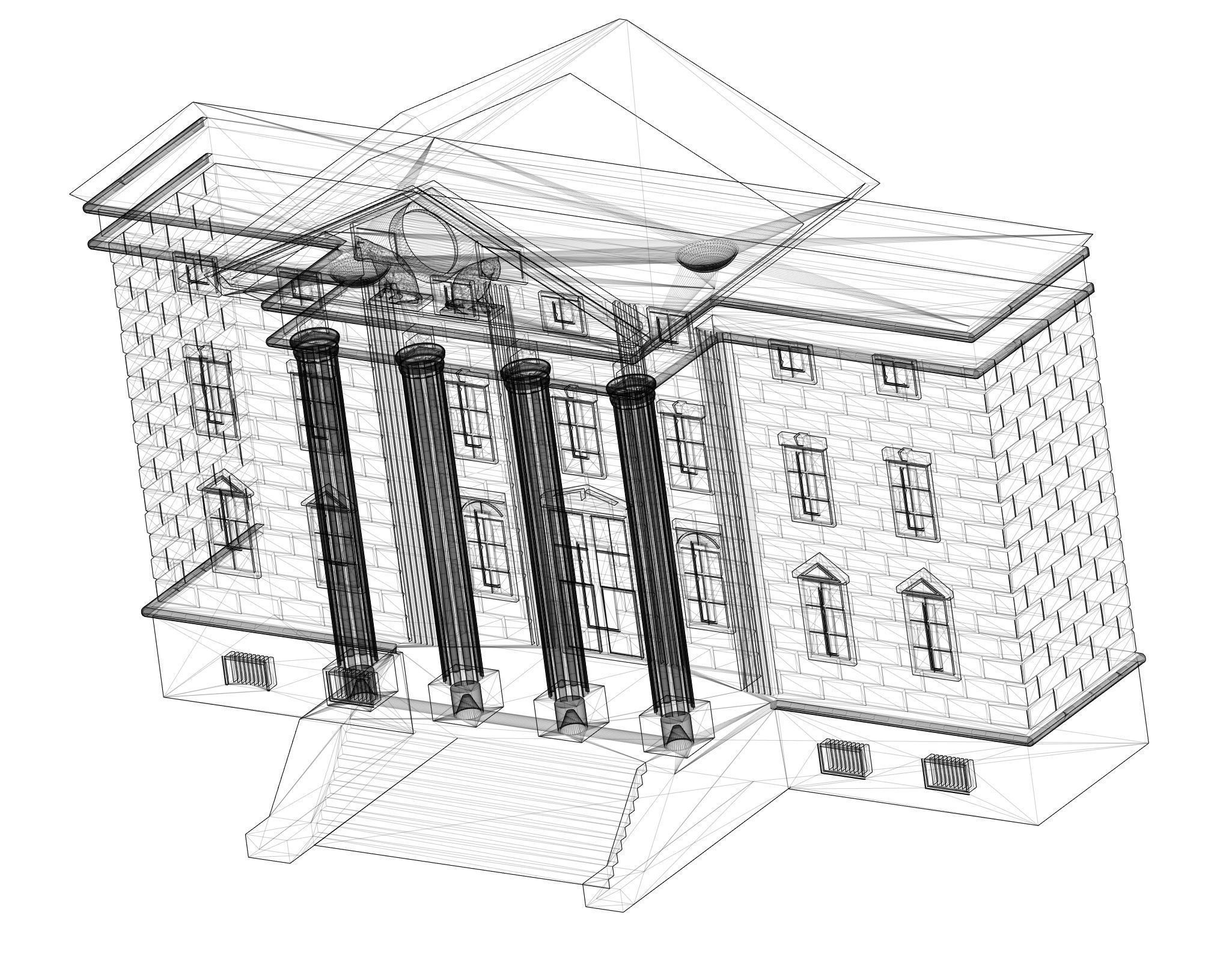 Hill Valley Town Hall Back to the future Movie Kit 3D print model_7