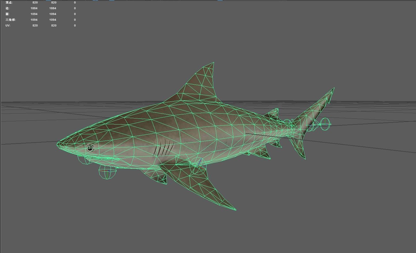 Shark Low-poly 3D model_2