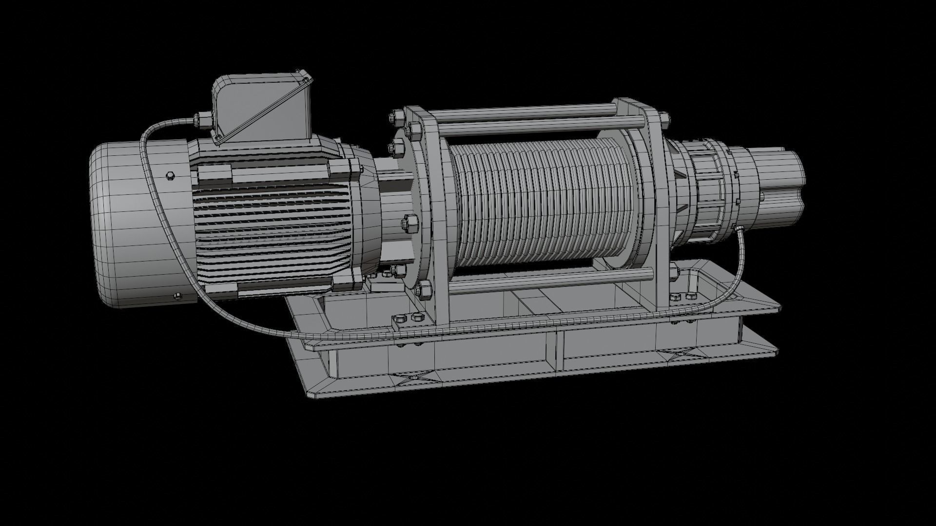 Electric Winch 3D model_16