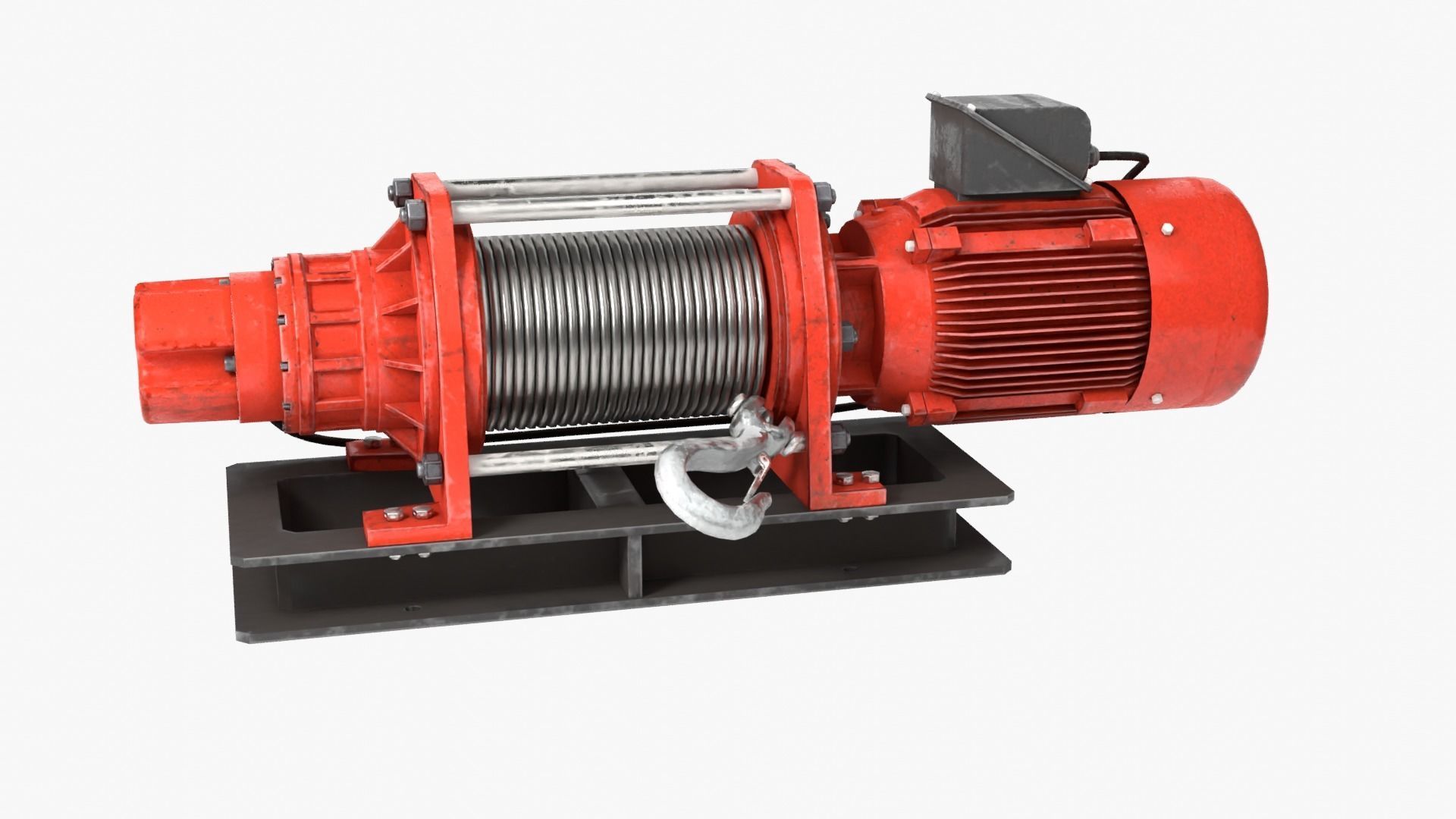 Electric Winch 3D model_1