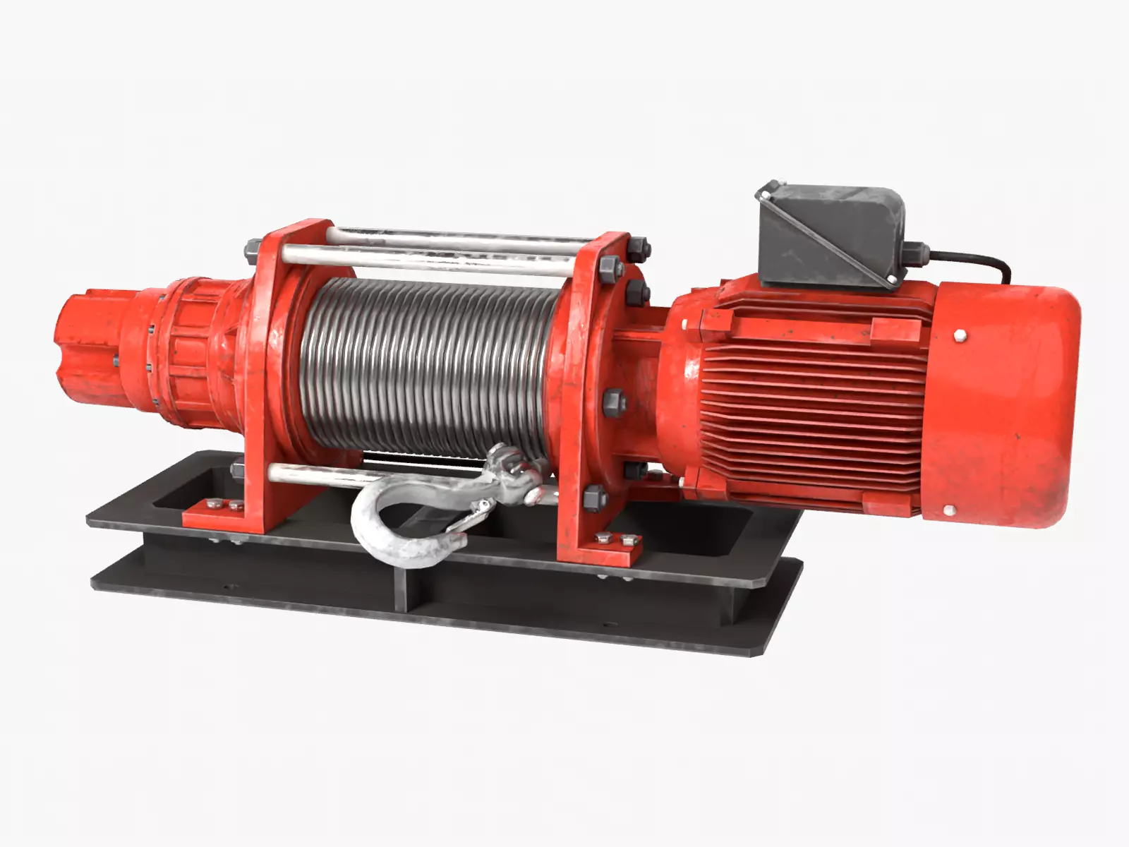 Electric Winch 3D model_0