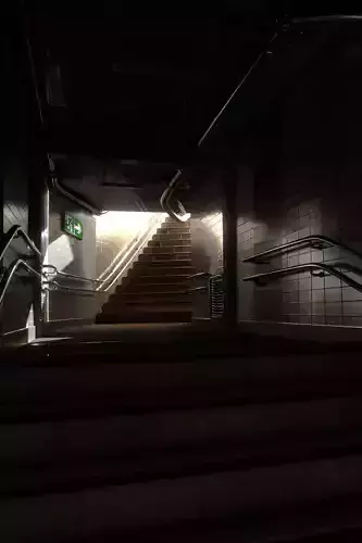 Subway Passage Scene 3D model