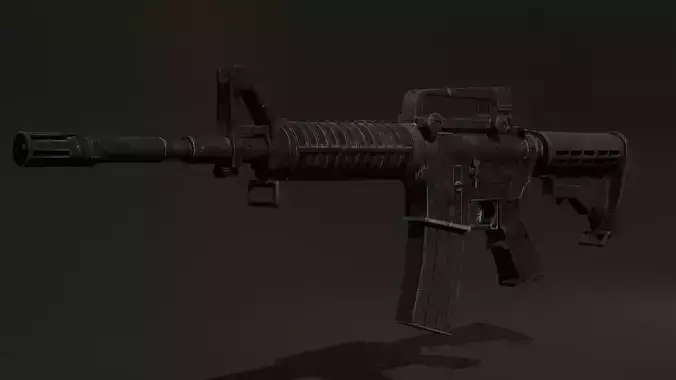 Assault Rifle M15 Low-poly 3D model