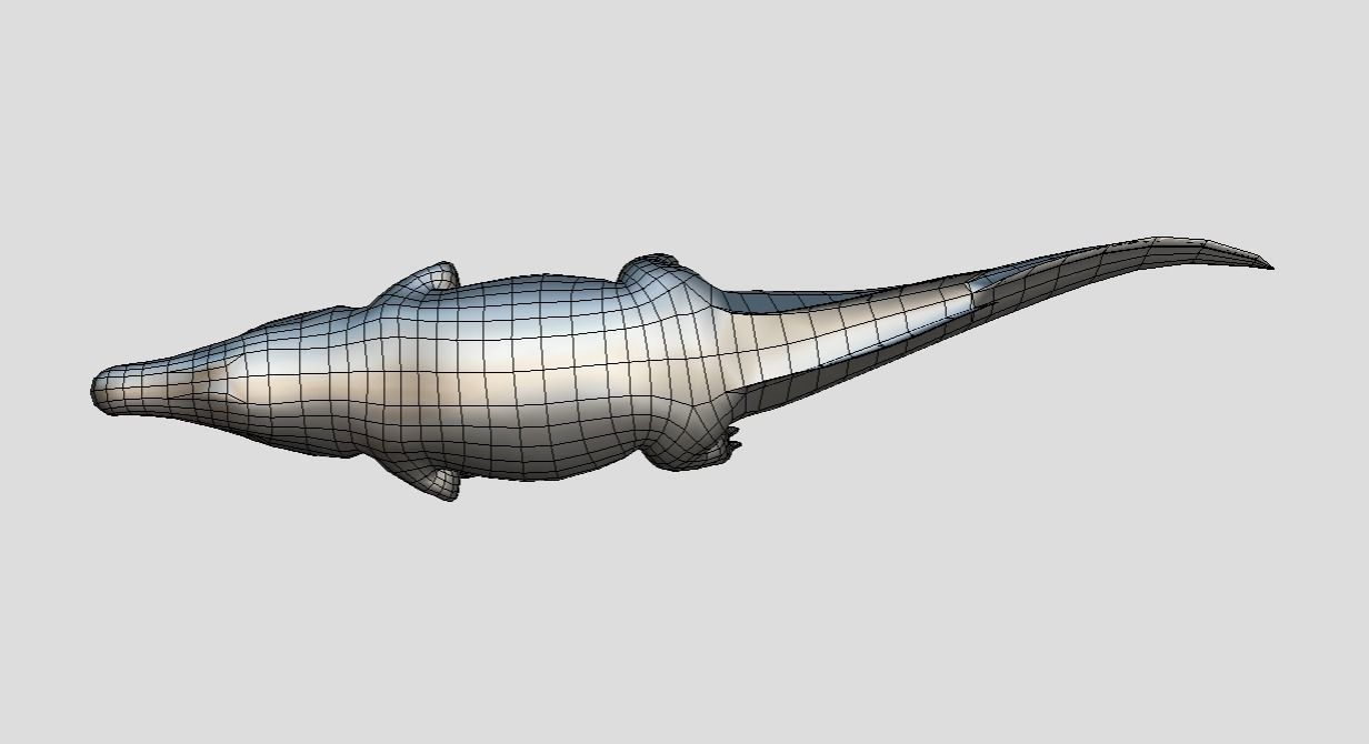Crocodile Realistic Animated Low-poly 3D model_5