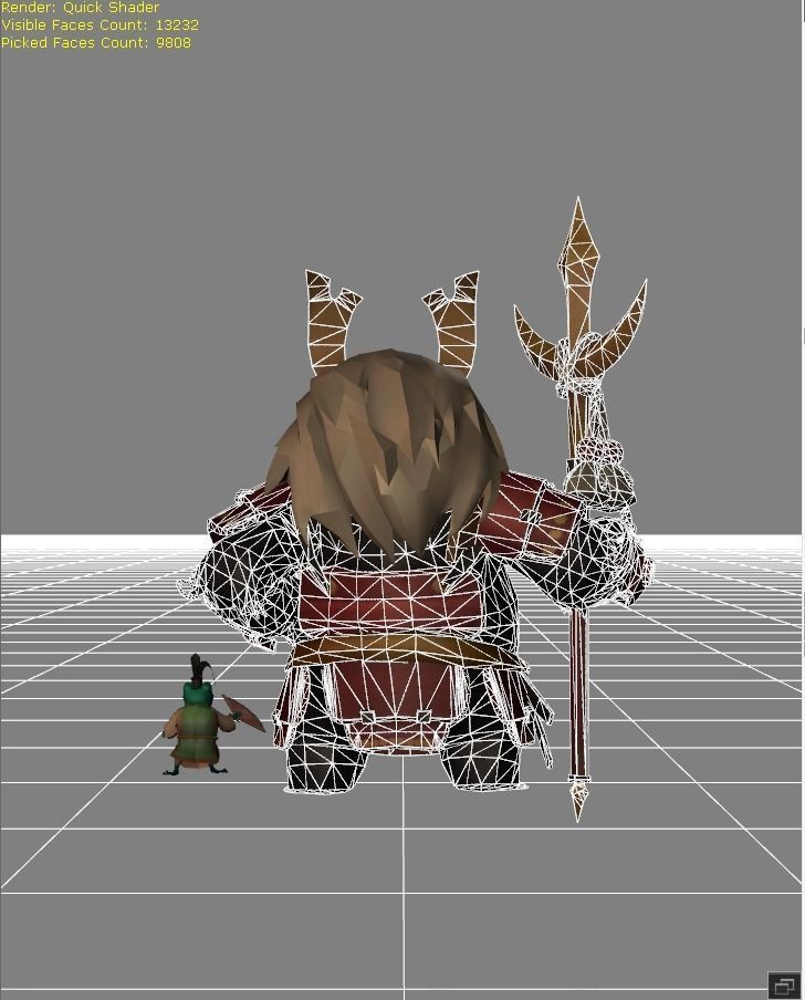 Akai Akazonae Samurai Skin Low-poly 3D model_7