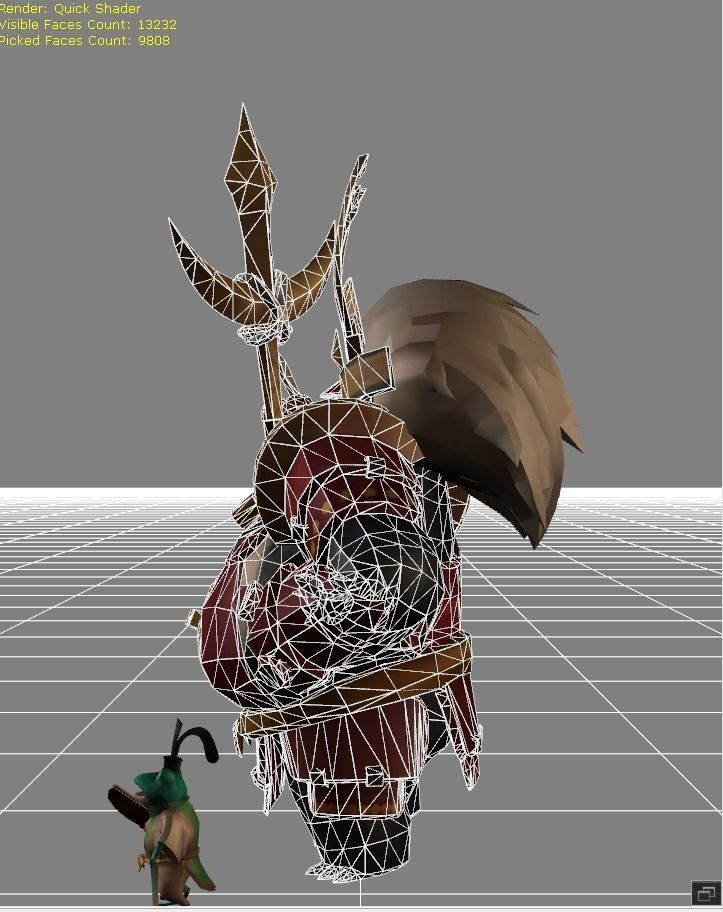 Akai Akazonae Samurai Skin Low-poly 3D model_6