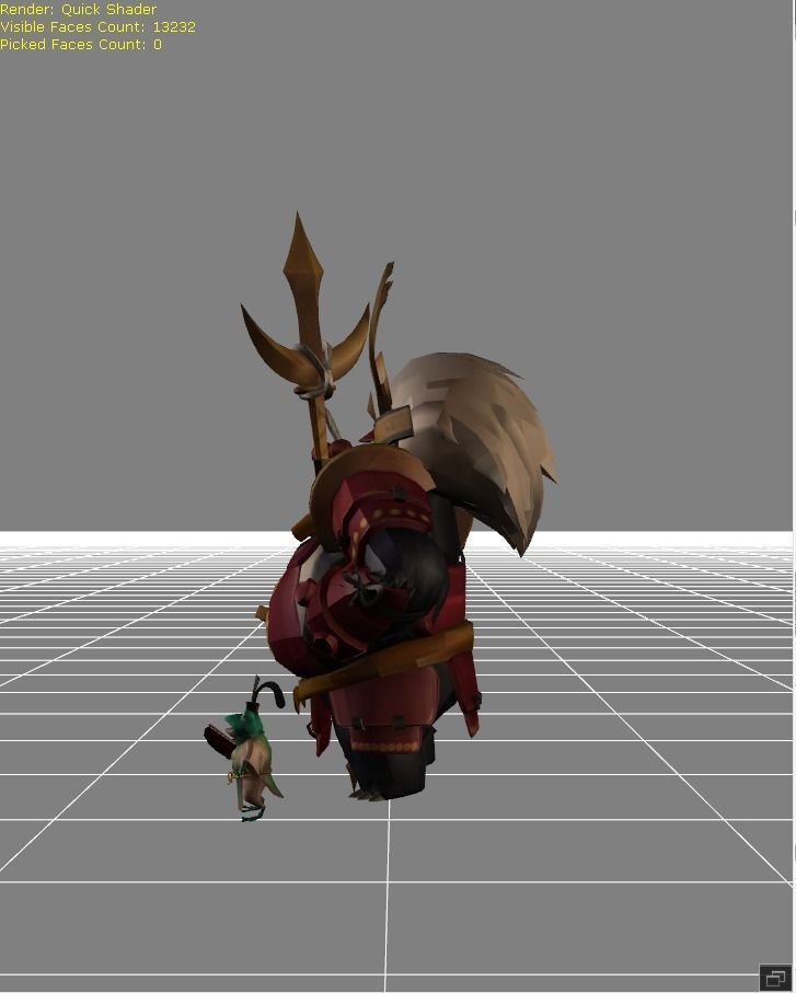 Akai Akazonae Samurai Skin Low-poly 3D model_2