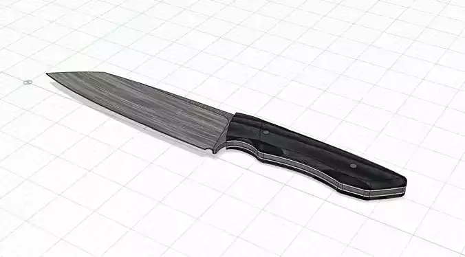 Kitchen chef cook knife for knife makers with PDF sheet 3D print model