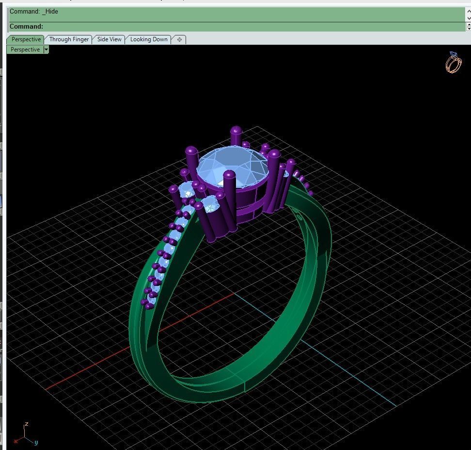 Engagement Ring 3D print model_1