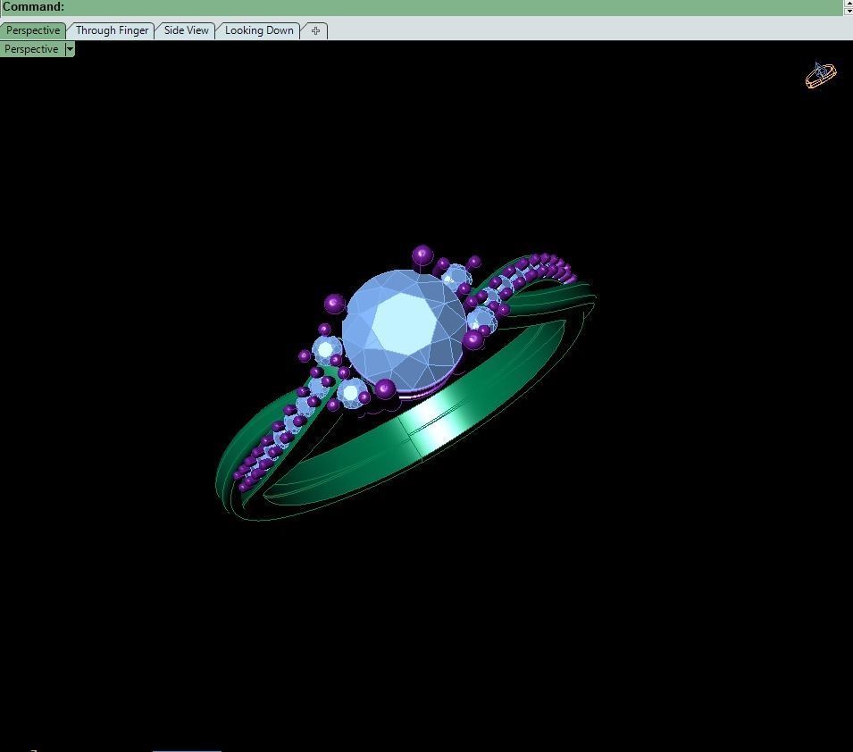 Engagement Ring 3D print model_4