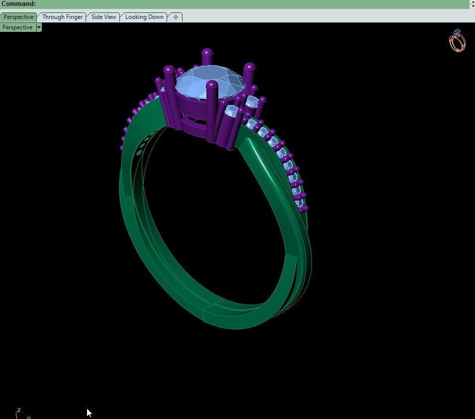 Engagement Ring 3D print model_2