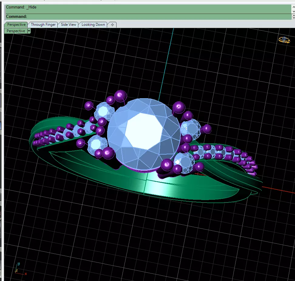 Engagement Ring 3D print model_0
