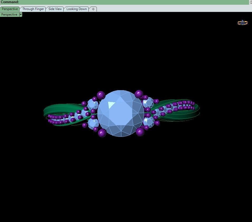 Engagement Ring 3D print model_5
