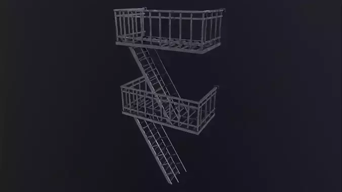 Fire Escape 3D Model