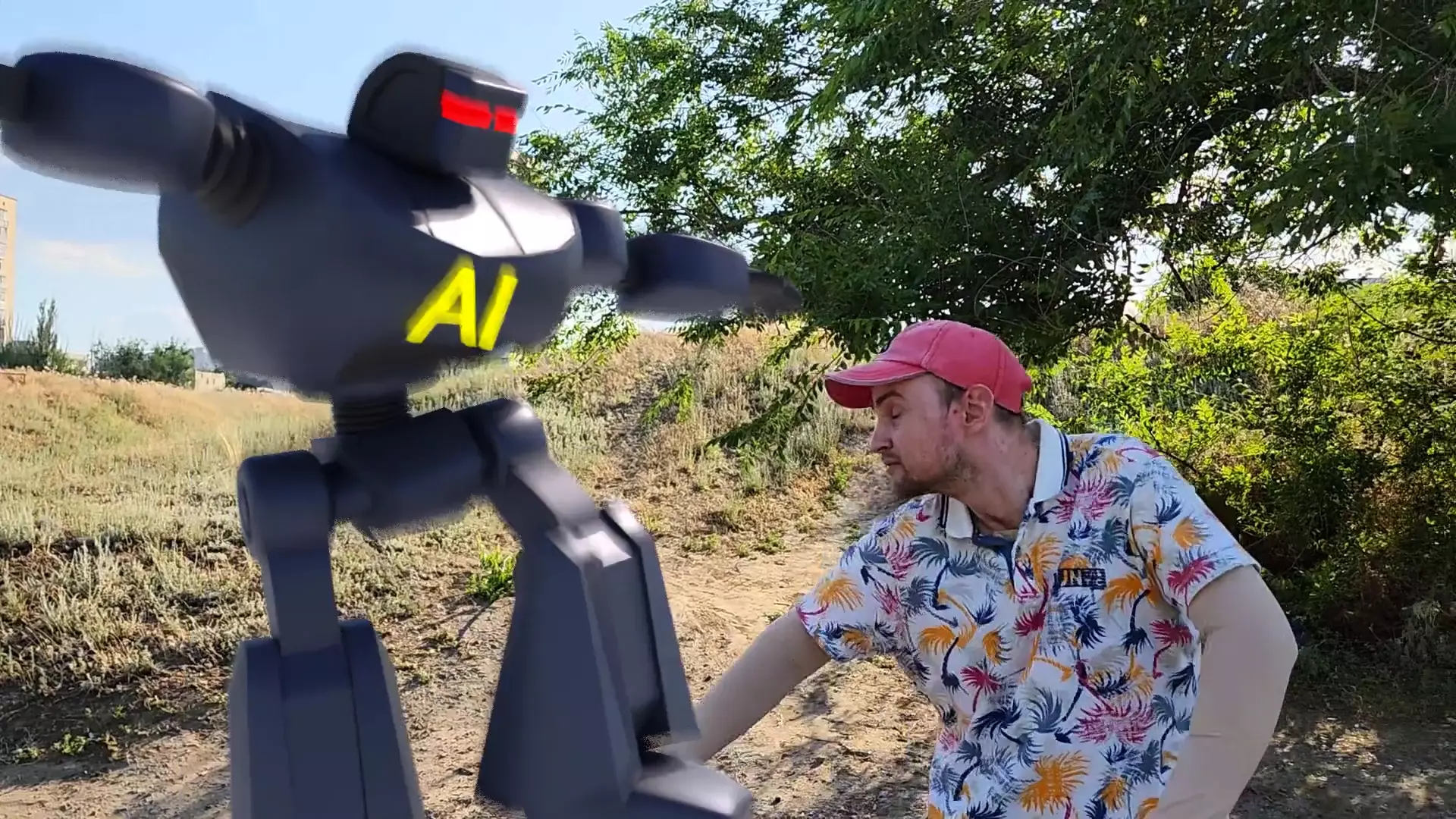 Science fiction space AI robot Free 3D model