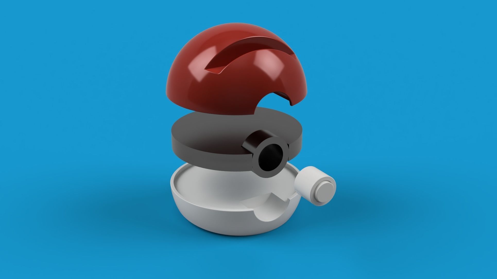 PokeBall PSA Graded Card display stand  3D print model_1