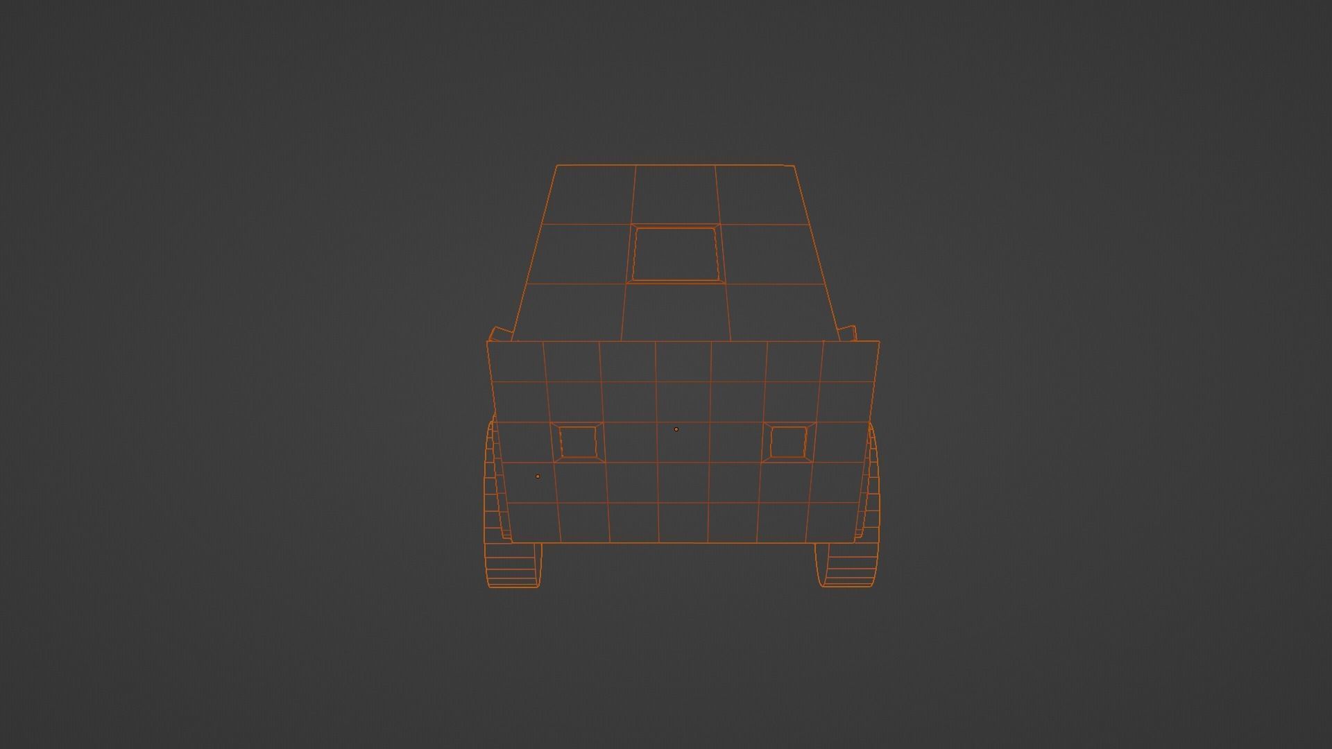 Low poly pick up truck Low-poly 3D model_3