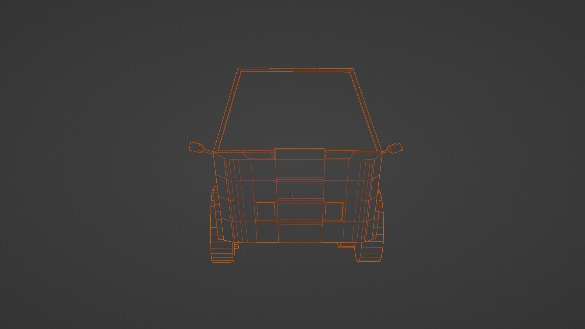 Low poly pick up truck Low-poly 3D model_7