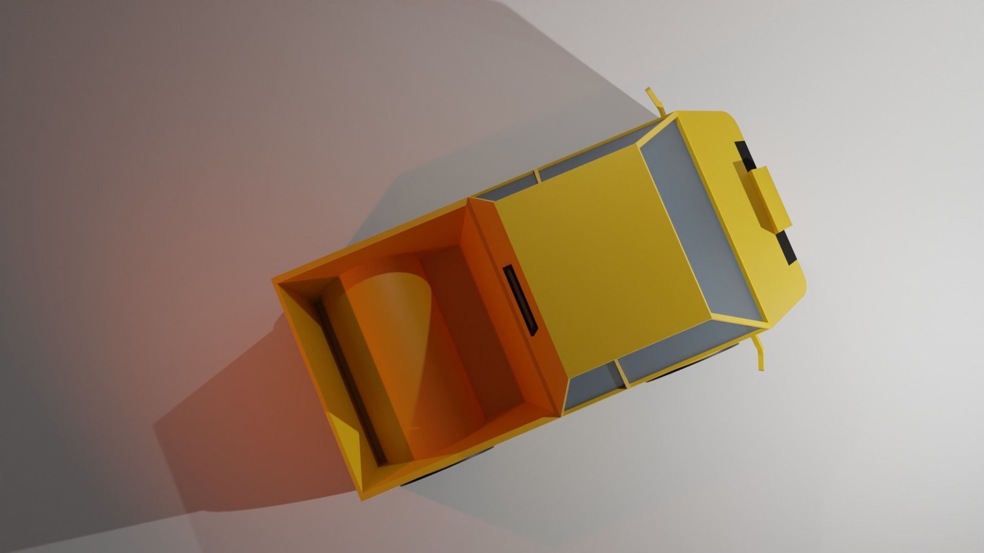 Low poly pick up truck Low-poly 3D model_6