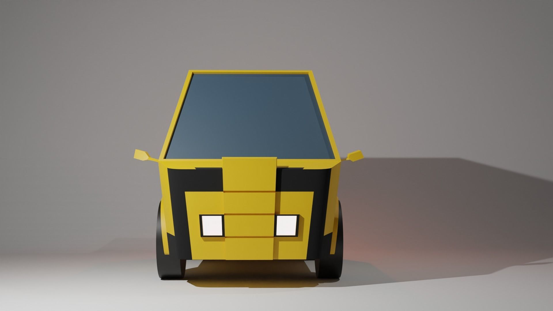 Low poly pick up truck Low-poly 3D model_4