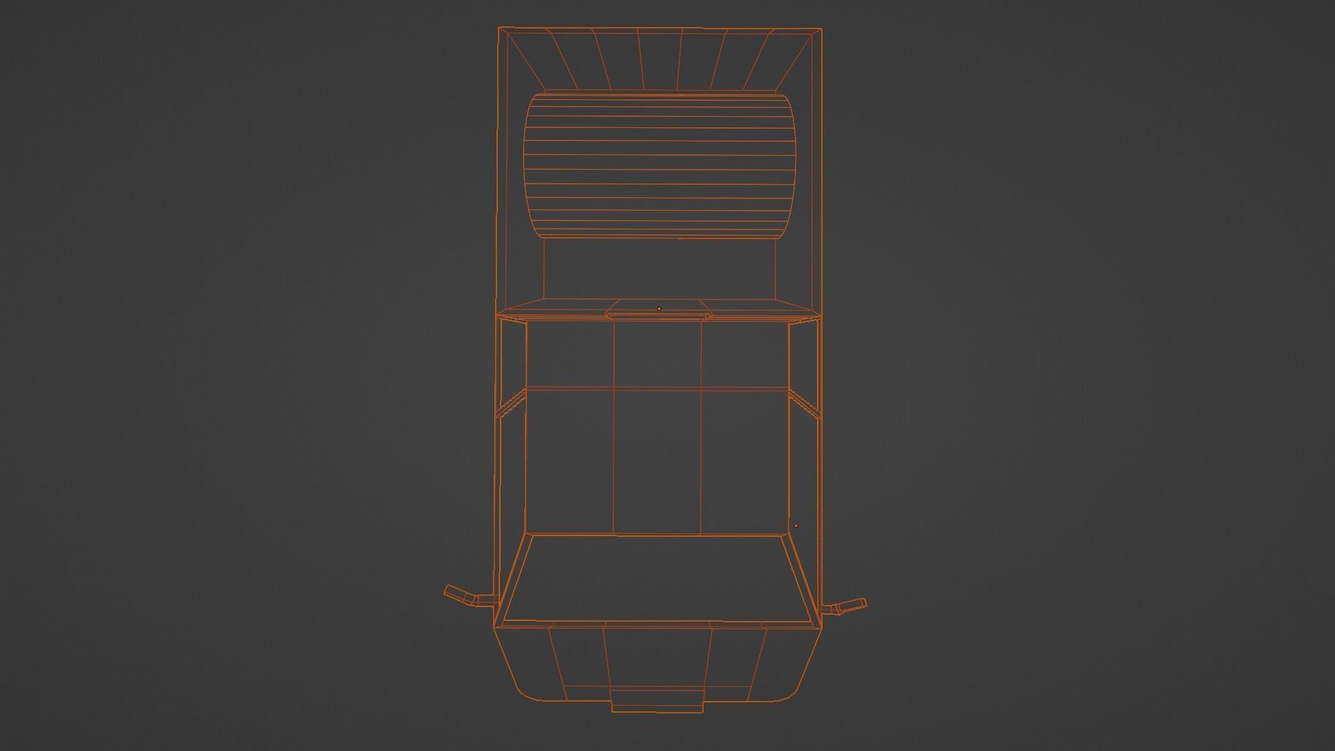 Low poly pick up truck Low-poly 3D model_8