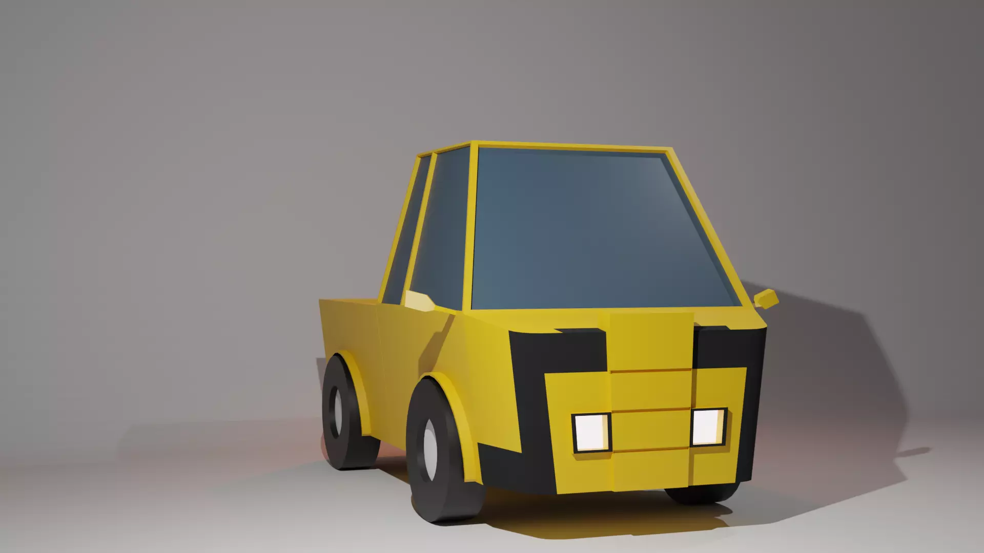 Low poly pick up truck Low-poly 3D model_0