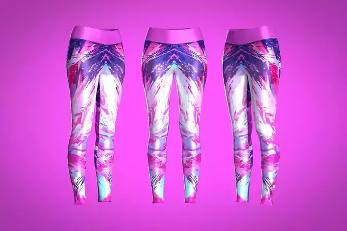 Girls Sports Leggings-Barbie Printed