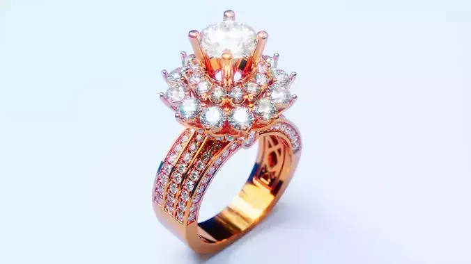 Engagement Ring 52 3D print model
