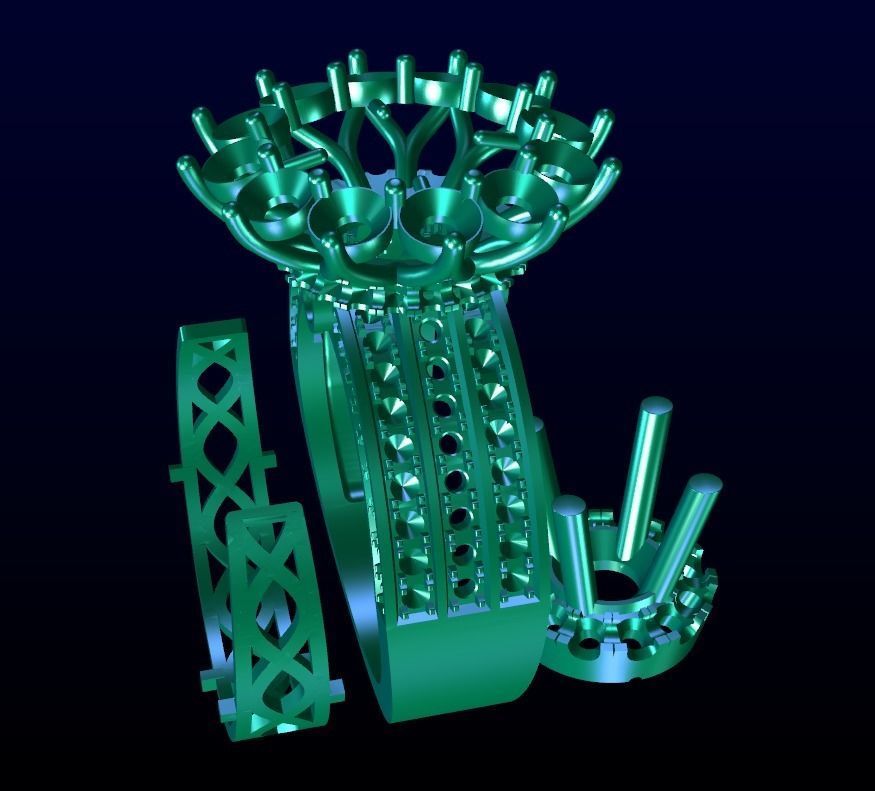 Engagement Ring 52 3D print model_4