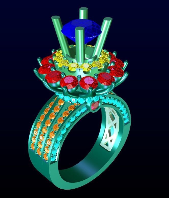 Engagement Ring 52 3D print model_8