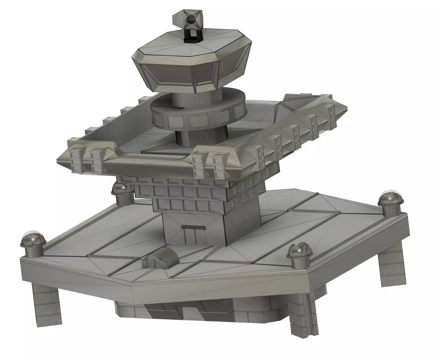 Base Fortress of Sciences Great Mazinger kit 3D print model_0