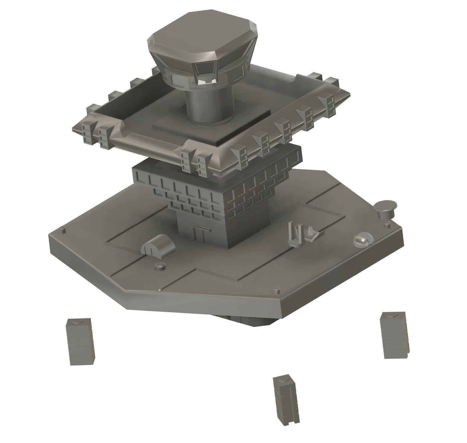 Base Fortress of Sciences Great Mazinger kit 3D print model_3