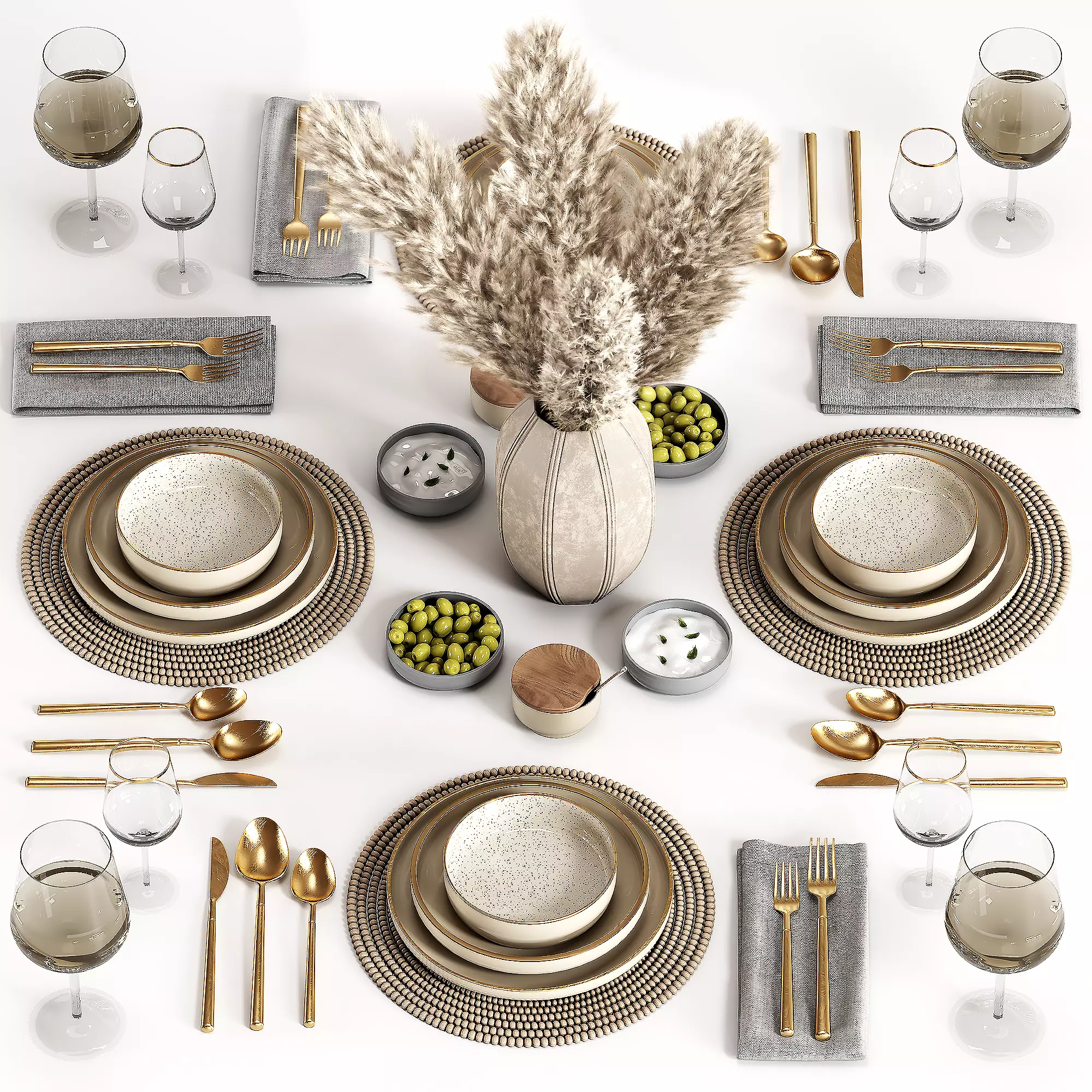 tableware set 016 3D model