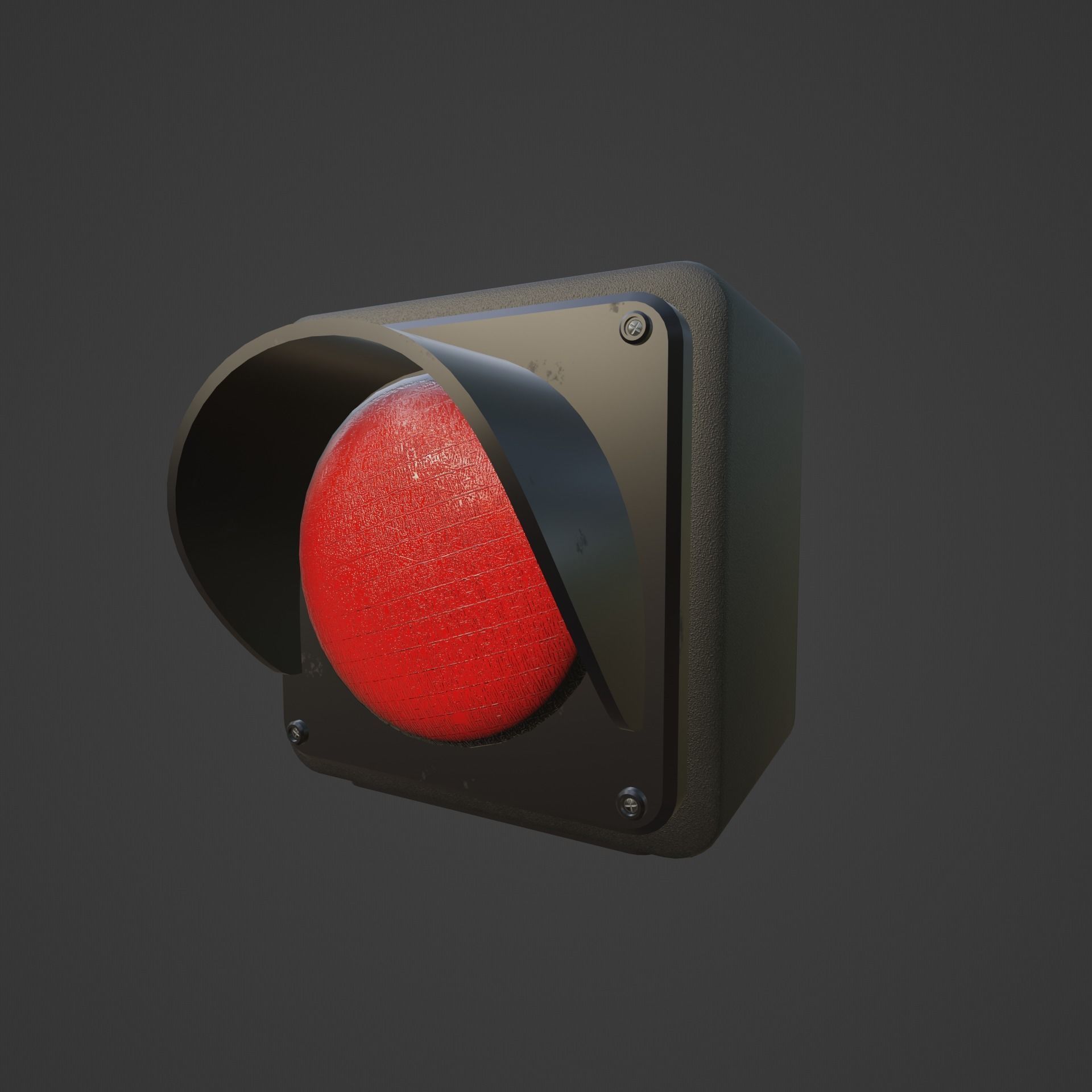 Modular Traffic Light Low-poly 3D model_3