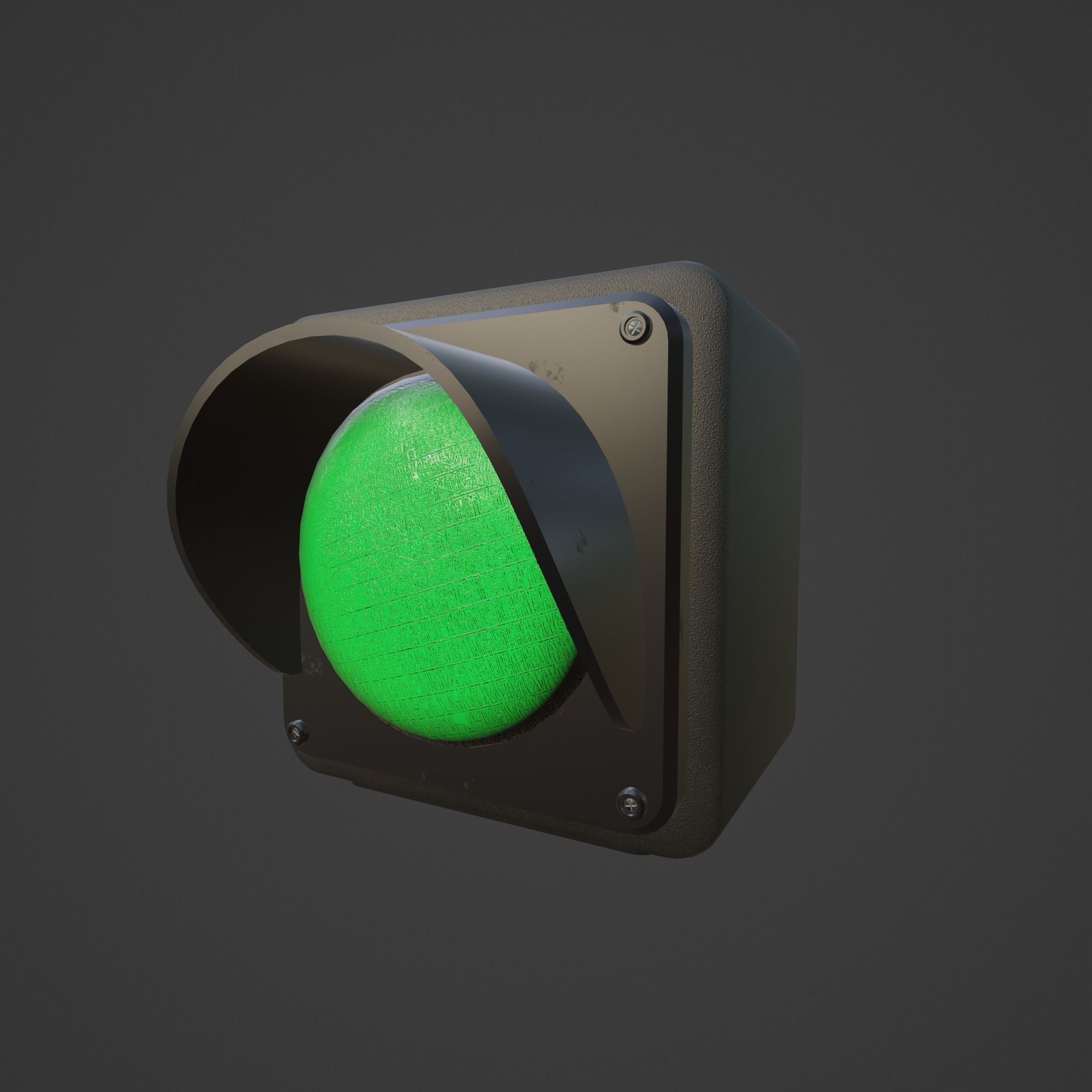 Modular Traffic Light Low-poly 3D model_5